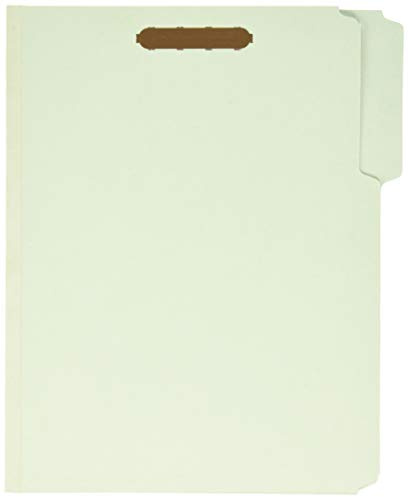 Pendaflex Pressboard Fastener Folders, 2 Fasteners, Letter Size, Light Green, 1 Expansion, 1/3-Cut in Left, Right, Center Positions, 25 Per Box (17178EE)