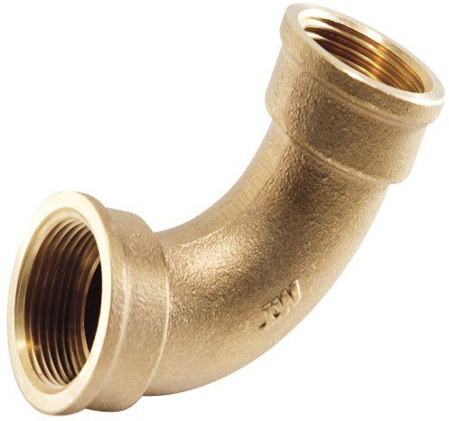 Messing Bogen 90° Nr. 2, 2 x Innengewinde d 1 Zoll
