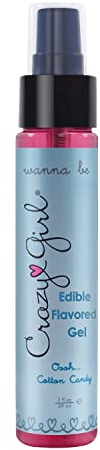 IntiMD Crazy Girl Water Based Cotton Candy Flavored Edible Oral Gel, 2 Ounce, for Men, Women and Couples