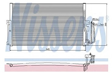 NISSENS Kondensator, Klimaanlage 94234 | Kompatibel mit: OPEL VECTRA B, VECTRA B Caravan, VECTRA B CC