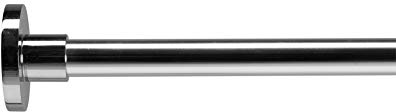 Croydex AD116541 Duschvorhangstange, rund, mit Ringen, maximale Länge 2500 mm, Chrom