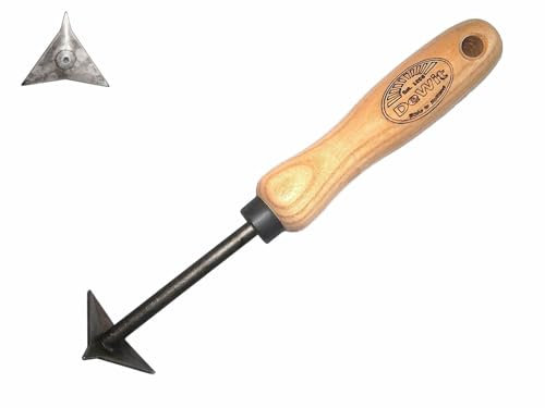 DeWit Triangle Patio Knife – Heavy-Duty Weeding Tool with V-Shaped Blade – Ideal for Walkways, Patios, and Hard-to-Reach Cracks – Eco-Friendly Gardening – Handcrafted in Holland – 9.5 Long