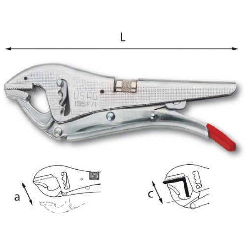 USAG 135 F1 - Pinza regolabile autobloccante con doppia regolazione 135501