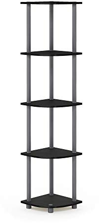 Furinno Libreria ad Angolo Black/Grey 5 livelli