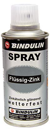 Flüssig-Zink-Spray Bindulin: Zink Effekt Spray kann für alle Metalle wie Gitter Tore Baukonstruktion Rohr für Korrosionsschutz beim Schweißen, Bohren wetterfest & farbtonstabil 150ml Dose Zink Spray
