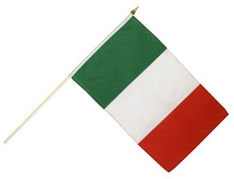 Flaggenfritze Stockflagge Italien - 30 x 45 cm