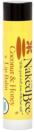 The Naked Bee Coconut & Honey Organic Lip Balm 0.15oz – Natural Lip Moisturiser Stick, Hydrating & Conditioning Lip Care, Travel-Friendly Skincare Gift for Women Dry Lips