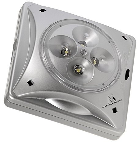 Maclean MCE124 Lampe pour parasol de jardin Lampe solaire Lampe sans fil 4LED éclairage sous parapluie