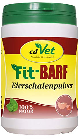 Fit-Barf Poudre de Coquille d'œuf - Source Naturelle de Calcium pour Chiens et Chats - 1000 g pour Soutenir la santé des os