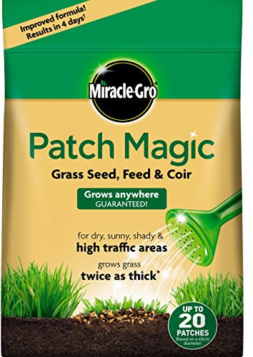 Miracle-Gro Patch Magic Grass Seed, Feed and Coir 1.5kg - 20 patches, Green