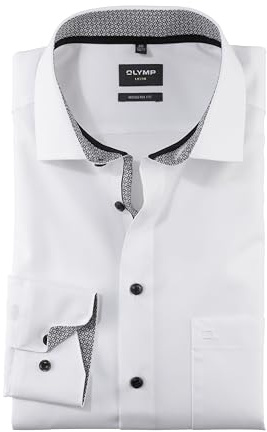 OLYMP Camisa de corte moderno (New Kent, Chambray), Antracita 67., 47