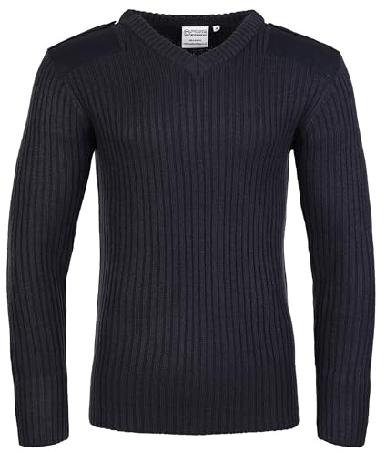 Fort Pull de Combat col en V pour Homme, Bleu Marine, M