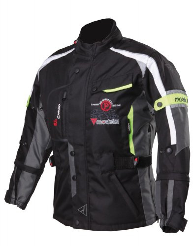 Modeka El Chango Veste textile de moto pour enfants, schwarz/gelb, 164