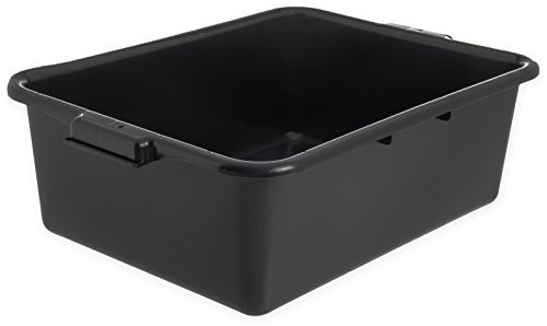 Carlisle FoodService Products N4401103 Comfort Curve™ Ergonomic Wash Basin Tote Box, 7 Deep, Black (Pack of 12)