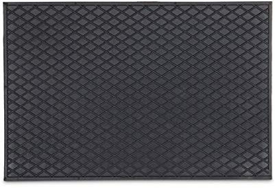 Relaxdays Gummi Fußmatte 60 x 40 cm Fußabtreter aus 100% Gummimaterial mit Anti-Rutsch-Funktion Schmutzfangmatte zum Füße Abtreten Outdoor Gummimatte als Schmutzmatte und Tür Eingangsmatte, schwarz