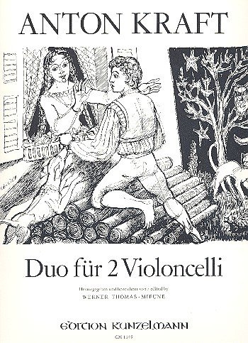 Duo für 2 Violoncelli Partitur und Stimmen