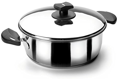 LACOR 88632 - Tartera con Tapa Nova Ladycor 32cm Acero Inoxidable | En acero inoxidable, cocina y conserva con su tapa; ideal para cocina profesional y uso diario en casa, versátil y duradero