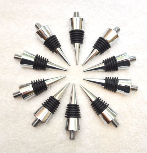 10 Chrome Cone Shape Bottle Stopper Kits