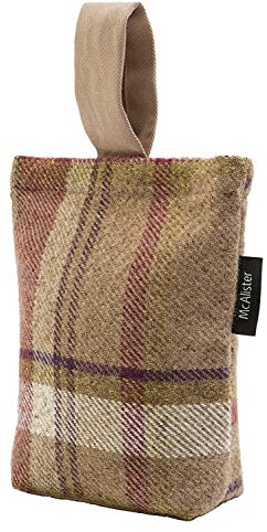 McAlister Textiles Heritage | Türstopper im Tartan-Muster kariert in Maulbeere Violett | Designer Deko ungefüllter Türsack Rustikal Schottischer Landhausstil