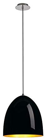 SLV 133060 Para Cone 30 Pendelleuchte, E27, schwarz/Gold, 150 x 30 x 31 cm