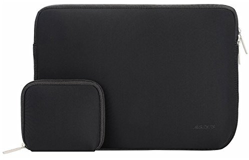MOSISO Laptop Hülle Tasche 12,3 Zoll,11,6-12,3 Zoll Laptophülle Kompatibel mit MacBook Air 11,6, Acer HP Dell Lenovo Samsung ASUS, Surface Pro, Neopren Laptoptasche mit Kleinem Etui, Schwarz