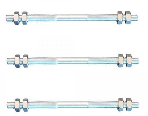 FKAnhängerteile 3 Stück Gewindestange M10 Rechts - Links Gewinde 300 mm + 12 Muttern