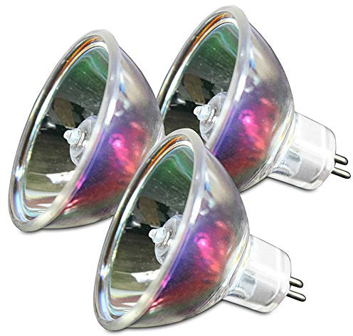 FX Lab G016ZLR 24V 250W Dichroic Halogen Replacement Bulbs (Set of 3), GX5.3 2-Pin Fitting ELC Compatible Projector Lamps for Disco, Kitchen & Bathroom Lighting Applications