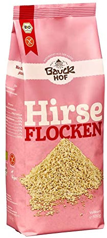 Bauckhof Hirseflocken glutenfrei, 4er Pack (4 x 500 g)