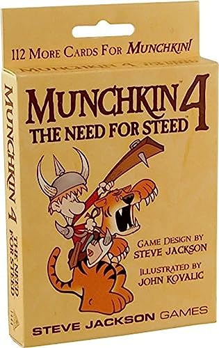 Steve Jackson Games , Munchkin 4: The Need for Steed, Board Game, Ages 10+, 3-6 Players, 90 Minutes Playing Time