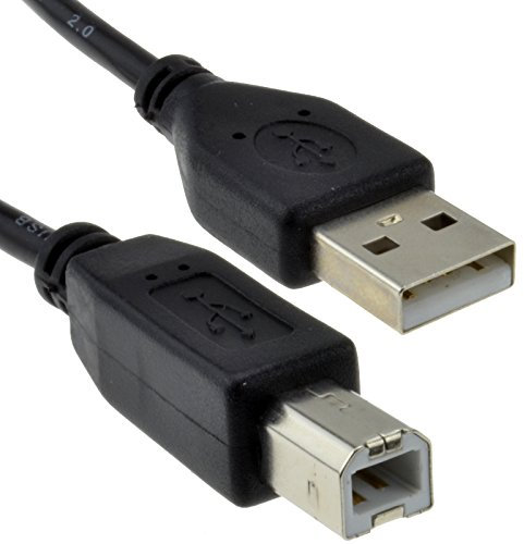kenable USB 2.0 24AWG High Speed Cable Printer Lead A to B BLACK 0.5m 50cm [0.5 metres]
