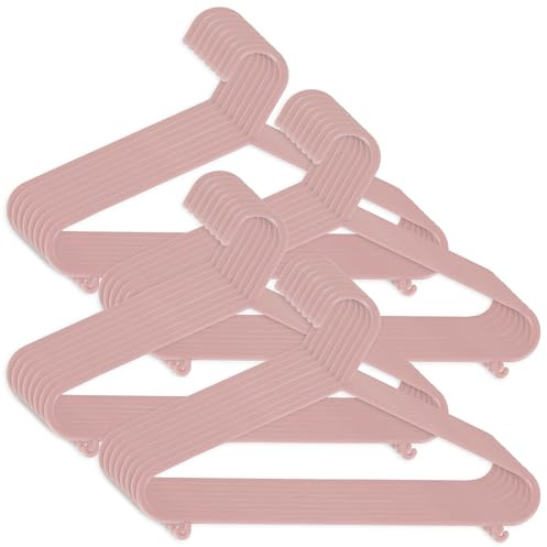 grucce appendiabiti bieco bambino del bambino del bambino gancio ganci di plastica per la conservazione guardaroba lunghezza armadietto 29,5 centimetri, 32 pezzi, rosa antico, rosa, piccolo, ARTN 90.032.154