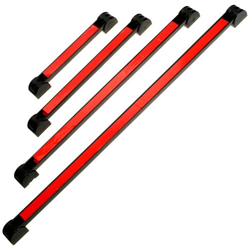 Alkan Magnetleisten Set 4-tlg rot 200/300/460/600 mm Werkzeugleiste | Extra starke rote Magnetschienen mit hoher Haftkraft, 200/300/460/600 mm, zur Werkzeug- und Messeraufbewahrung