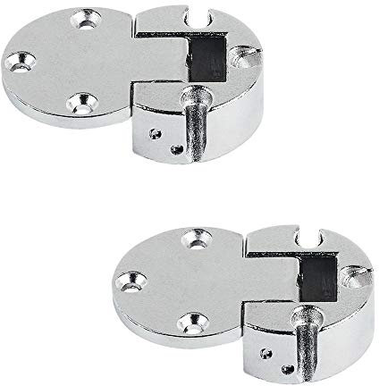 Gedotec Charnière d'abattant Barfach Ferrure d'abattant Plano-Medial pour abattants en bois | Acier bruni | Angle d'ouverture 90° | MADE IN GERMANY