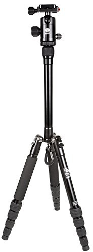 Sirui T-005BX/C-10S - Treppiede Traveler Ultralight con testa a sfera in alluminio, altezza: 130 cm, peso: 0,83 kg, capacità di carico: 4 kg