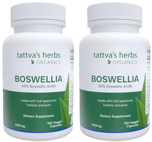 Tattva's Herbs Boswellia Serrata 500mg – Joint Support Supplement for Men & Women, Supercritical CO2 Extract, 240 Veggie Capsules (2-Pack) - 25 Years of Premium Service