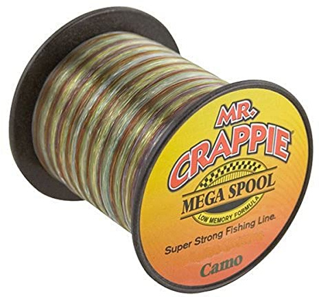 Lew's Mr. Crappie Mega Spool Monofilament Fishing Line, Low Memory and Stretch
