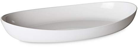 omada Design Plato de servicio 38 x 23 cm con interior blanco y exterior de color, Trendy Line