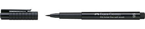 Faber-Castell 167891 - Tuschestift Pitt artist pen, Strichstärke SB, Farbe 199, schwarz