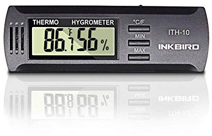Inkbird ITH-10 Digital Hygrometer Humidity Meter Temperature Humidity Monitor Hygrometer Thermometer for Humidor Guitar Room Wine Celler Indoor Home Office