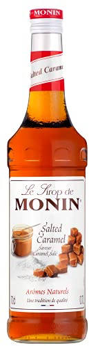 Monin Jarabe de caramelo salado de 70 cl, individual, jarabe de cóctel, aromatizante