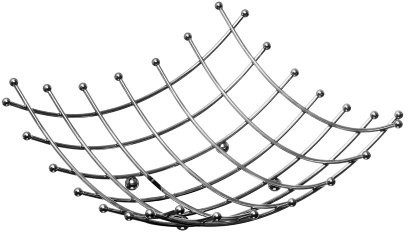 Premier Housewares Lattice Fruit Basket - 26 cm, Chrome