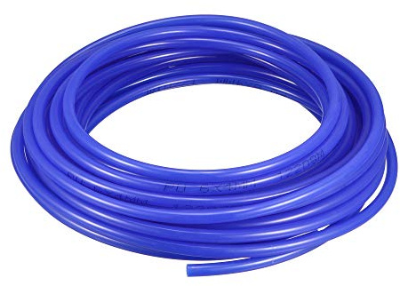 sourcing map Tubes Pneumatiques à Air 6mm OD x 4mm ID 10m(32.8Pieds) PU Polyurethane Air Compresseur Tuyau Tube Bleu