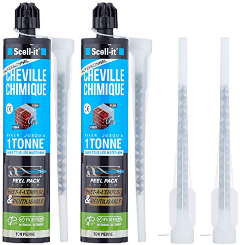 Scell-it S-PRO280X2-PRO Cartouche de scellement chimique, Blanc - Lot de 2