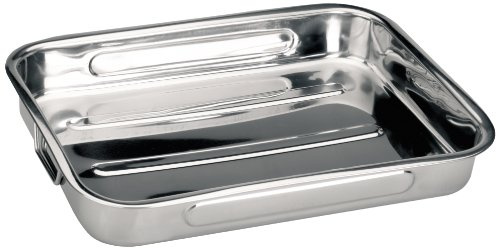 IBILI 651860 Plat à rôtir en Inox avec anses pliantes 63x45x7,5 cm Bistrot