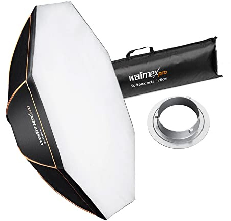 Walimex Pro Octagon - Softbox Orange Line, diametro 120 cm, per Walimex Pro & K