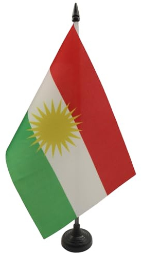 AZ FLAG Bordsflagga Kurdistan 21x14 cm Kurdisk 100D Polyester Plastfot