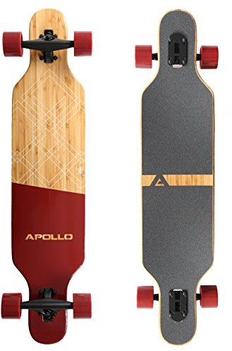 Apollo Longboard Bali Special Edition Komplettboard mit High Speed ABEC Kugellagern, Drop Through Freeride Skaten Cruiser Boards