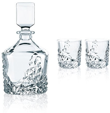 Spiegelau & Nachtmann, 3-teiliges Whisky-Set, Dekanter+ 2x Whisky-Becher, Sculpture, 91900