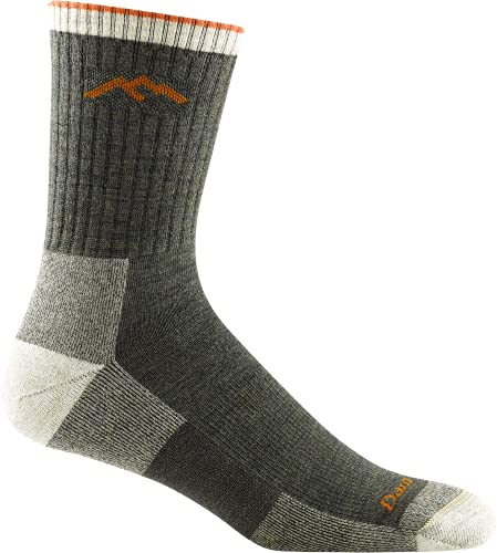 Darn Tough Hiker - Calcetines de peso medio con cojín, calcetines para hombre para senderismo y camping, calcetines para botas, Oliva, XX-Large