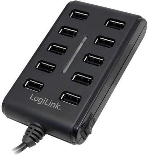 LogiLink UA0125 - USB 2.0 Hub, 10-Port mit EIN/AUS Schalter
